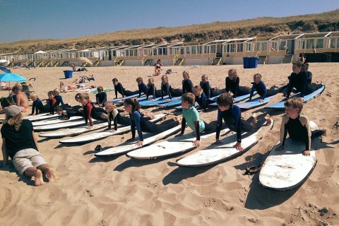 surfboards children beach