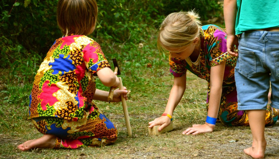 children playing Camping Geversduin